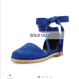 Stuart Weitzman Cousin Flat Suede Espadrille